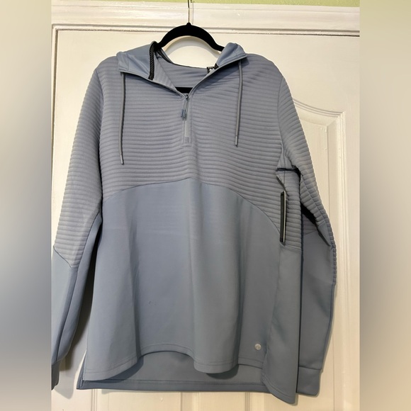 Apana Other - Apana Yoga Hoodie Men Large Blue Textured Sweatshirt Shirt NEW Hooded Pullover
